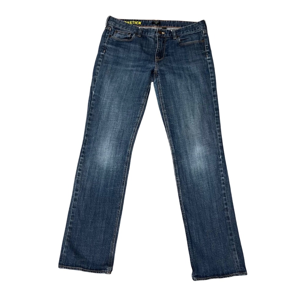 J.Crew Matchstick Jeans Womens 31R Dark Wash Blue Straight Leg Stretch Denim